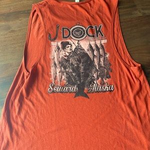 Salmon colored sleeveless shirt